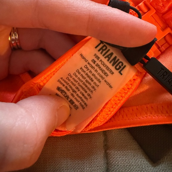 TRIANGL Neon Orange Bikini Set | Top & Bottom | NWT - Picture 3 of 4